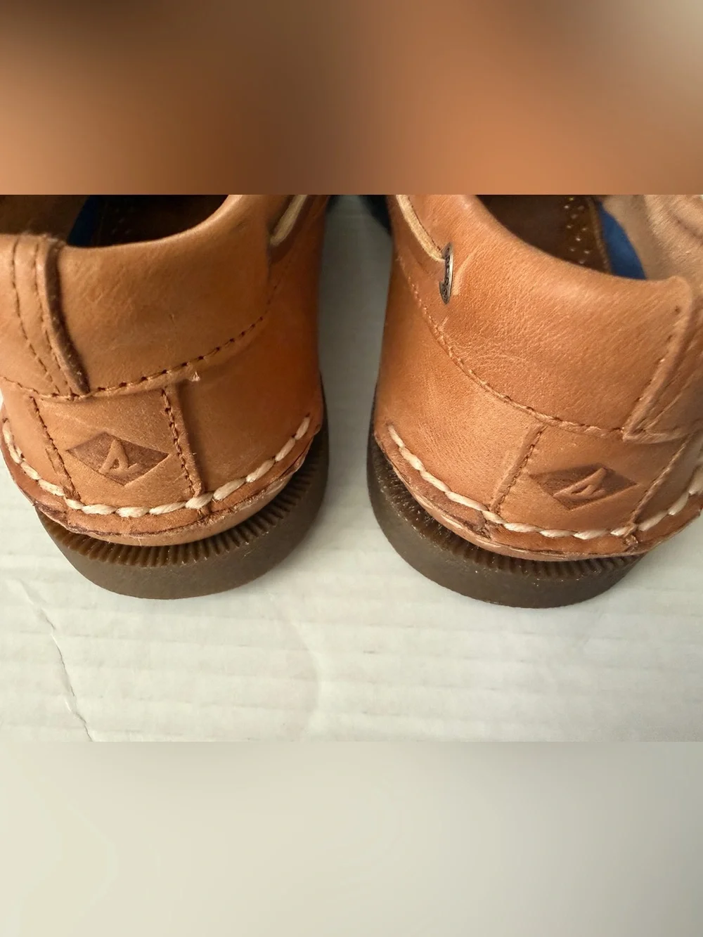 Sperry Top-Sider Original 2-Eye Boat Shoes Tan Leather Uppers Men's Size 9.5M